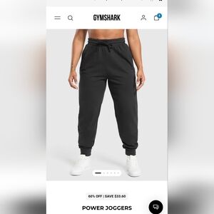 Gymshark Charcoal Power Joggers